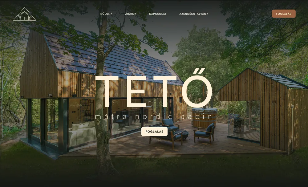 Tető Mátra website design